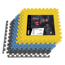 Мат-пазл Hop-Sport HS-A010PM EVA 1cm 9 частей gray-blue-yellow